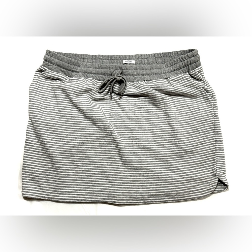 Maurice’s Gray Stripe French Terry Skirt